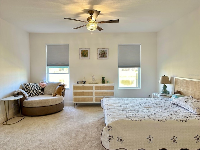 5019 Down Ct, Saint Cloud, FL 34772 - bedroom featuring baseboards, a ceiling fan, and carpet