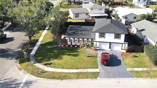 bird's eye view featuring a residential view