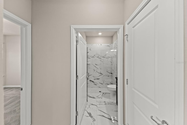 2019 Spring Shower Cir, Kissimmee, FL 34744 - full bath featuring marble finish floor, toilet, and a marble finish shower