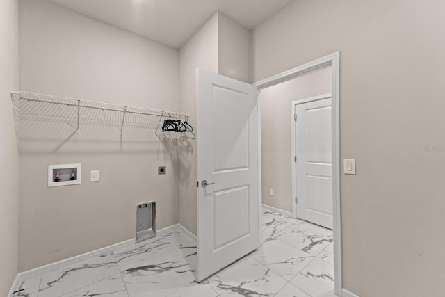 2019 Spring Shower Cir, Kissimmee, FL 34744 - washroom with marble finish floor, laundry area, hookup for a washing machine, baseboards, and electric dryer hookup