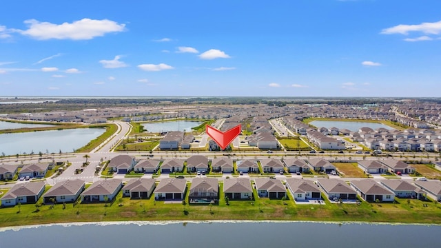 2019 Spring Shower Cir, Kissimmee, FL 34744 - drone / aerial view with a water view and a residential view