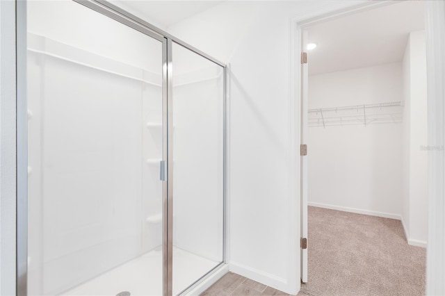 824 Lake Dell Rd, Dundee, FL 33838 - full bath featuring a shower stall, baseboards, and a spacious closet