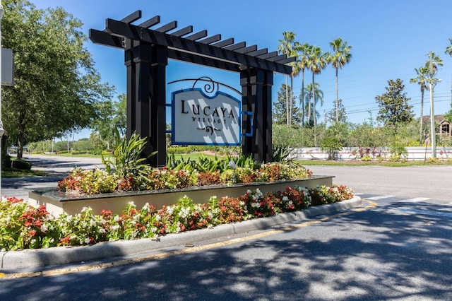 view of community sign