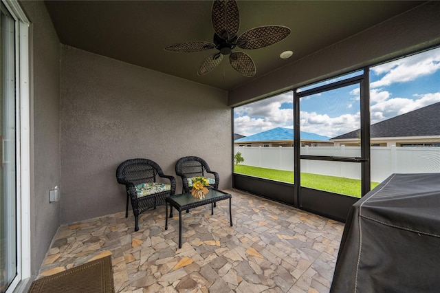 2059 Dexter St, Haines City, FL 33844 - sunroom / solarium with a ceiling fan