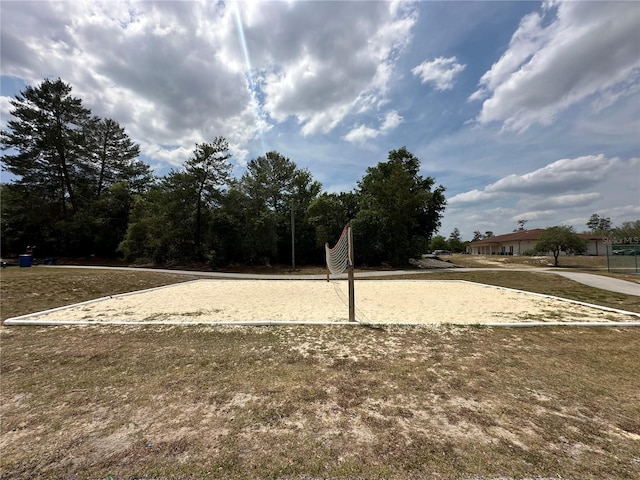 view of home's community with volleyball court