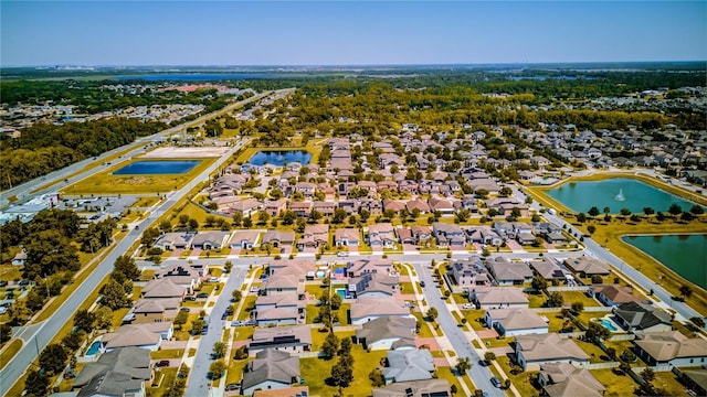 5118 Tiber Way, Saint Cloud, FL 34771 - birds eye view of property with a residential view and a water view