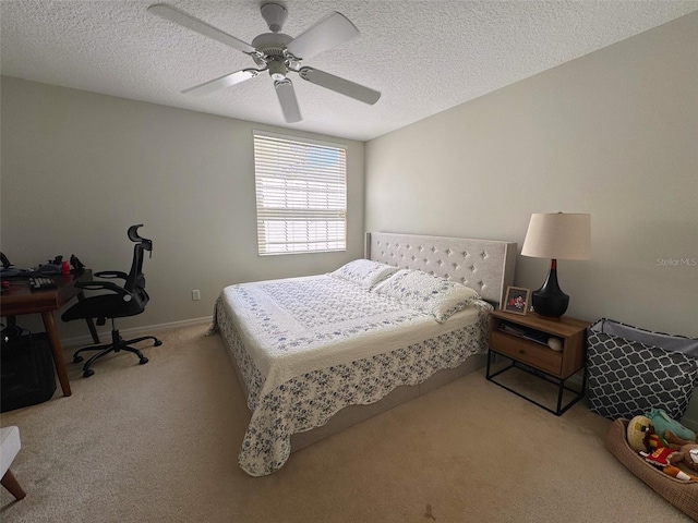 9435 Myrtle Creek Ln Unit 304, Orlando, FL 32832 - bedroom with carpet flooring, a textured ceiling, and ceiling fan