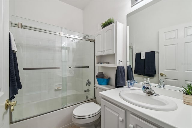 523 Shell Creek St, Poinciana, FL 34759 - bathroom featuring enclosed tub / shower combo, toilet, and vanity