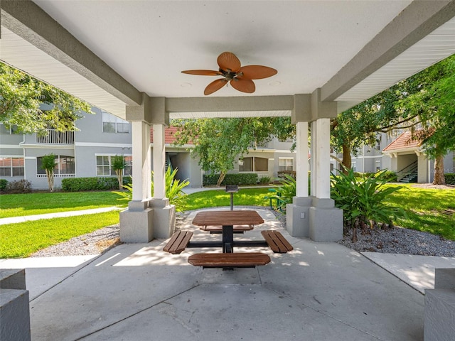 18001 Richmond Place Dr Unit 126, Tampa, FL 33647 - view of patio / terrace with a ceiling fan