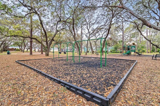 view of community jungle gym