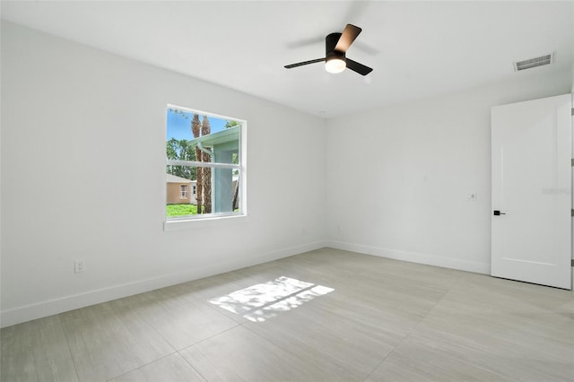 4098 New Milford St, North Port, FL 34288 - empty room featuring baseboards and ceiling fan