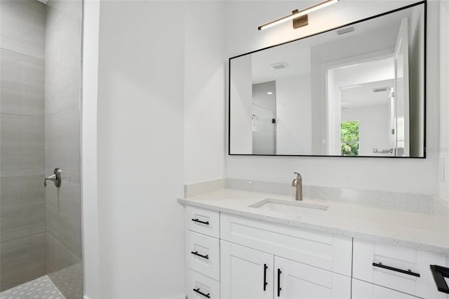 4098 New Milford St, North Port, FL 34288 - bathroom featuring vanity and a tile shower