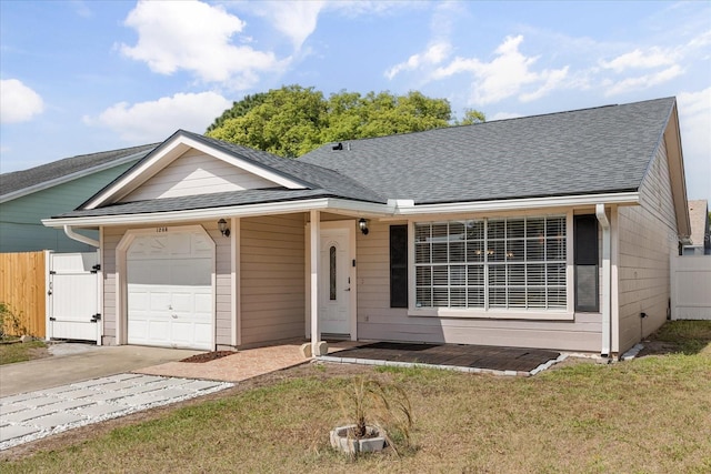 1208 Roma Ct, Orlando, FL 32825 - ranch-style home featuring fence, concrete driveway, a front lawn, and a garage