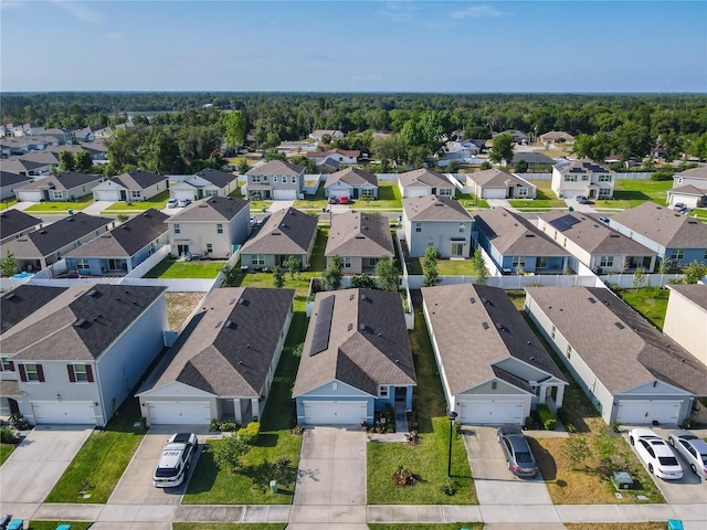 aerial view with a residential view