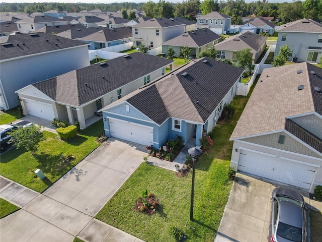 bird's eye view featuring a residential view