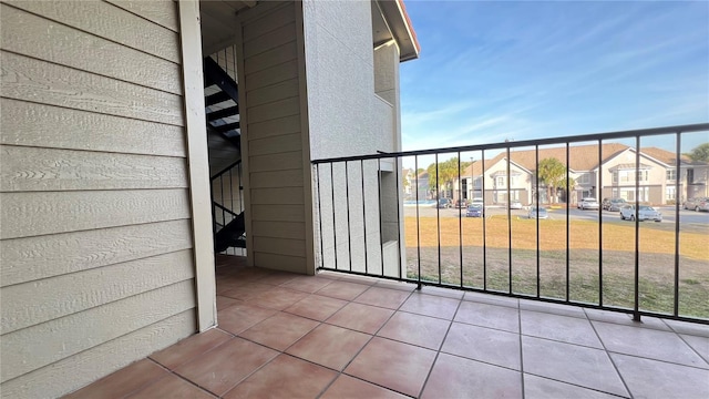 balcony with a residential view