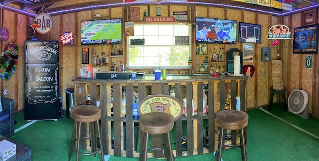 bar featuring carpet
