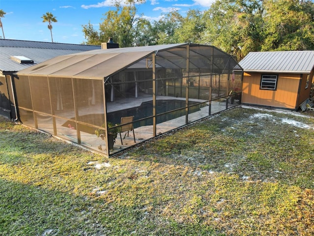 view of shed featuring an outdoor pool