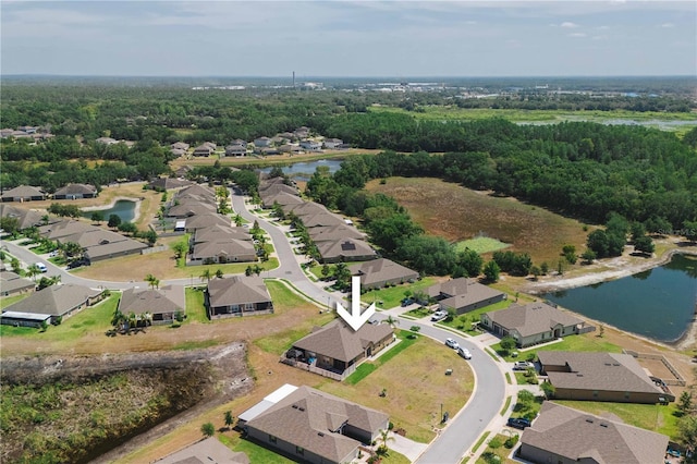 13475 Crest Lake Dr, Hudson, FL 34669 - bird's eye view with a residential view and a water view