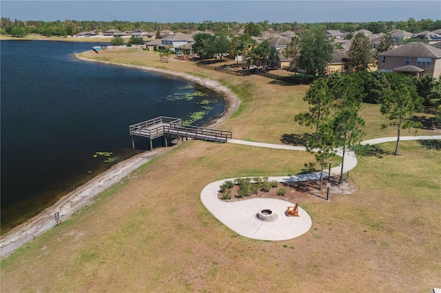 13475 Crest Lake Dr, Hudson, FL 34669 - aerial view with a residential view and a water view