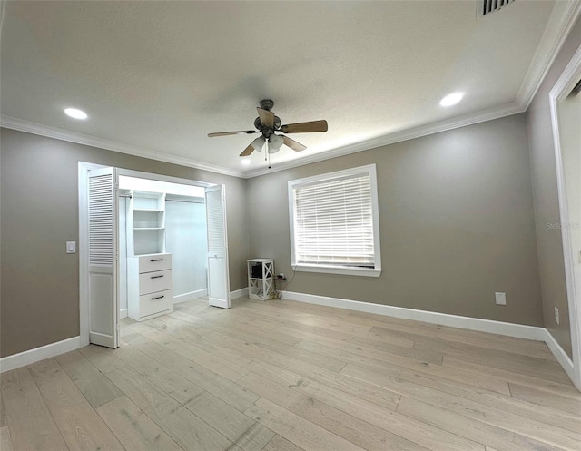 3328 Wax Berry Ct, Windermere, FL 34786 - unfurnished bedroom featuring baseboards, ornamental molding, and light wood finished floors
