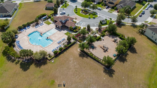 birds eye view of property