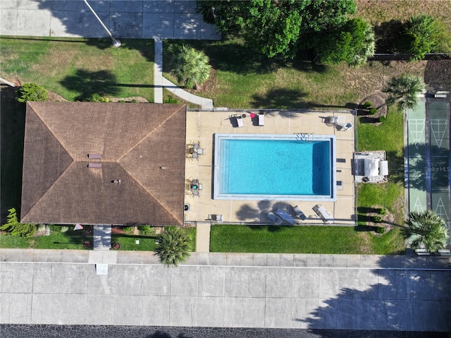 12539 Orangewood Ct, Tavares, FL 32778 - aerial view of a pool area