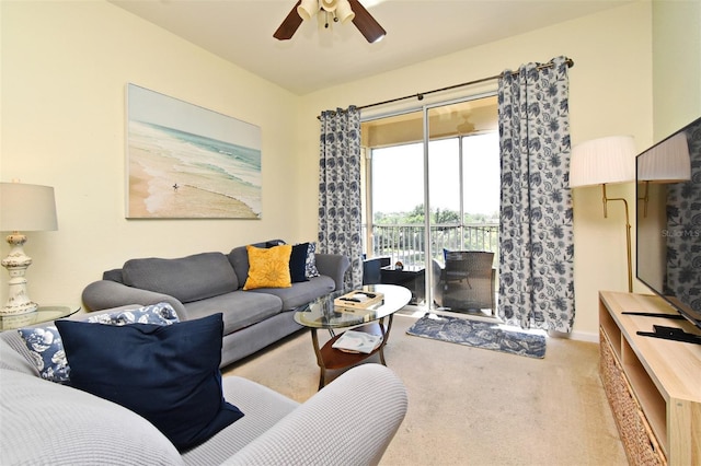 2778 Almaton Loop Unit 403, Kissimmee, FL 34747 - living room with carpet floors and a ceiling fan