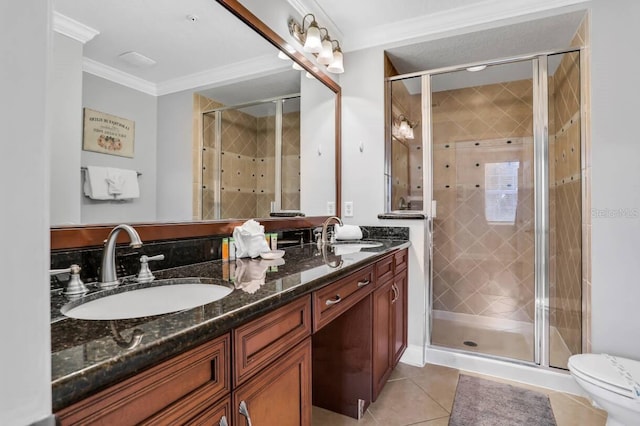 1501 Northern Harrier Way Unit 101, Kissimmee, FL 34747 - bathroom featuring a shower stall, a sink, and tile patterned flooring