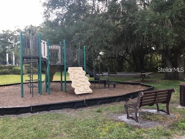 community playground with a yard