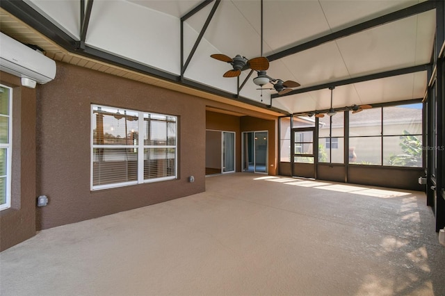 759 Glendora Rd, Kissimmee, FL 34759 - unfurnished sunroom with a wall mounted AC and healthy amount of natural light