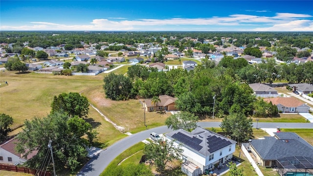 aerial view featuring a residential view