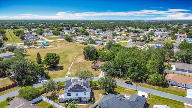 bird's eye view with a residential view