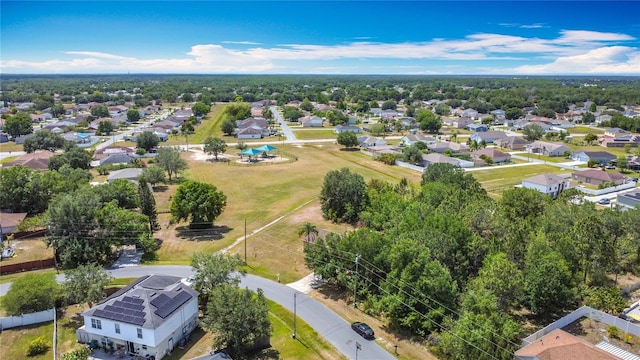 aerial view featuring a residential view