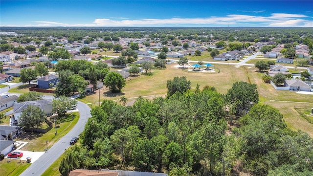 aerial view with a residential view