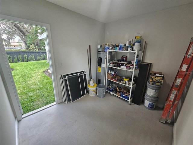 interior space with water heater