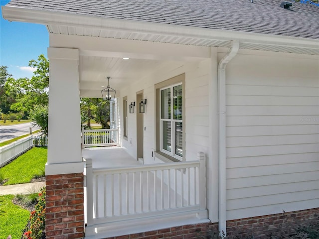 view of patio featuring covered porch