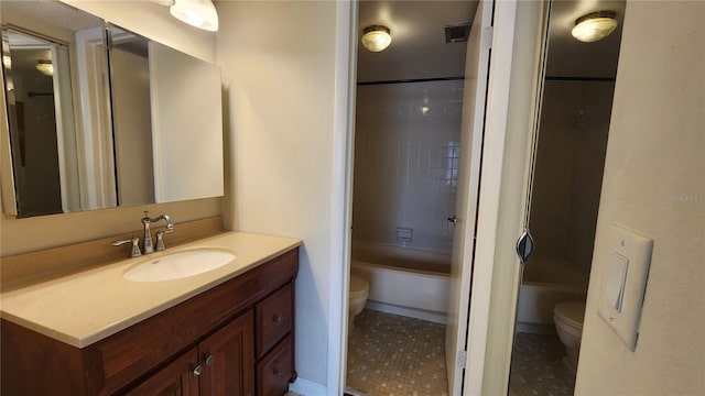 3235 Candle Ridge Dr Unit 102, Orlando, FL 32822 - full bath featuring vanity, toilet, tile patterned floors, tub / shower combination, and visible vents