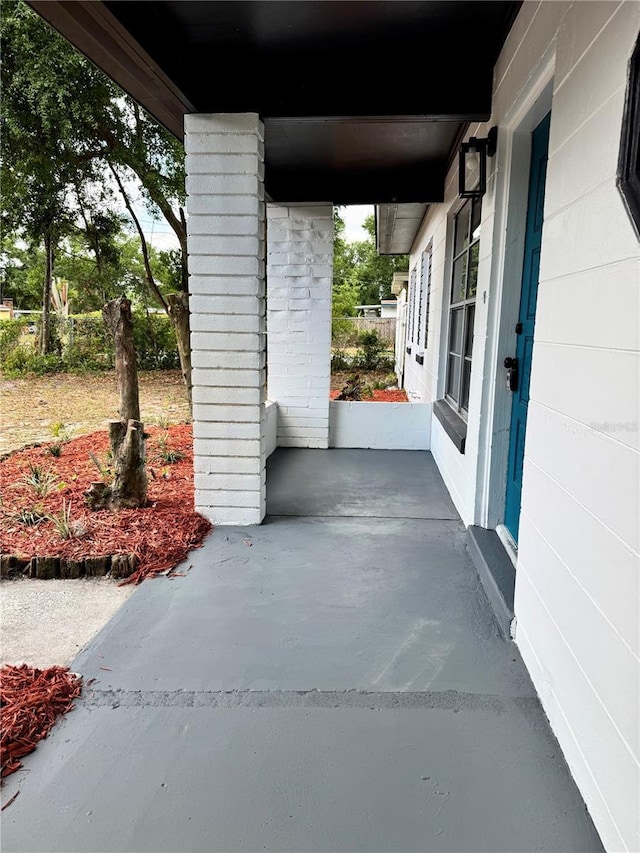 view of patio with covered porch