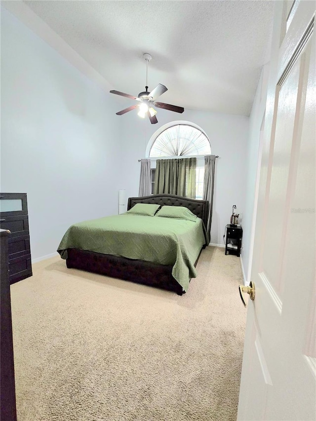2346 Lily Pad Ln, Kissimmee, FL 34743 - bedroom with ceiling fan, lofted ceiling, baseboards, and carpet