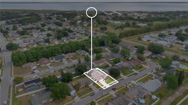 aerial view featuring a residential view