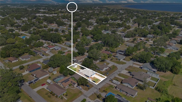 drone / aerial view featuring a residential view