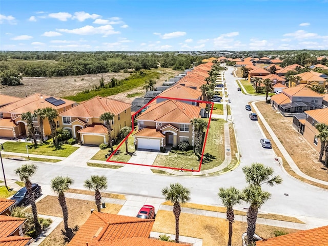 209 Rosso Dr, Davenport, FL 33837 - aerial view of residential area featuring property parcel outlined
