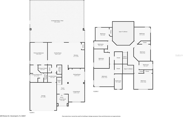 209 Rosso Dr, Davenport, FL 33837 - floor plan / room layout