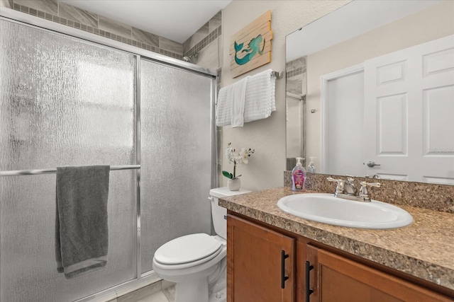 131 Highland Meadows Pl, Davenport, FL 33837 - bathroom with toilet, a shower stall, and vanity