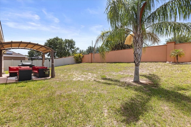 131 Highland Meadows Pl, Davenport, FL 33837 - view of yard with an outdoor hangout area, a pergola, and a patio
