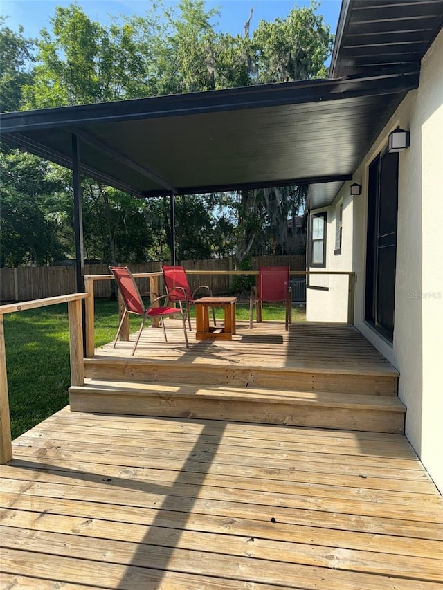 4385 NE 2nd Ct, Ocala, FL 34479 - deck with a fenced backyard