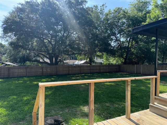 4385 NE 2nd Ct, Ocala, FL 34479 - view of yard with a fenced backyard and a deck