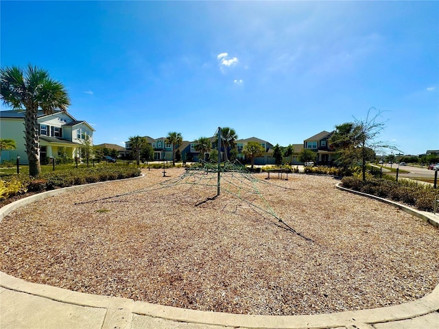 view of yard featuring a residential view