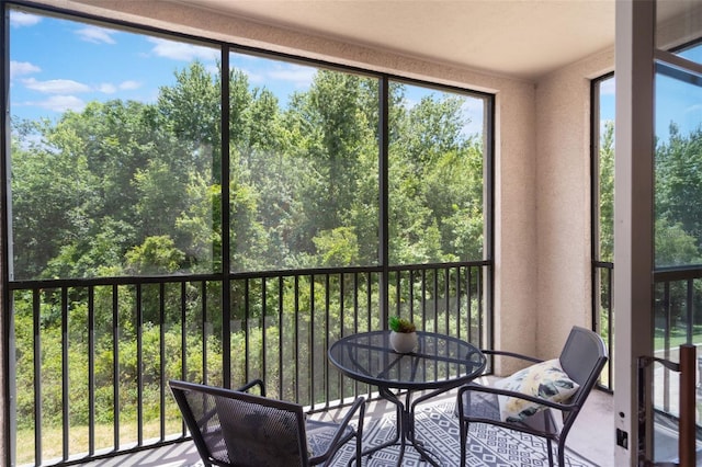 view of sunroom